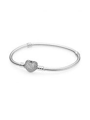 Pandora Srebrna bransoletka z cyrkoniami rozmiar: 18 cm. Szare bransoletki Pandora, z cyrkonią, srebrne. Za 303.78 zł.