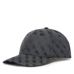 Czapka z daszkiem Guess. Szare czapki z daszkiem Guess, z aplikacjami. Za 154.99 zł.