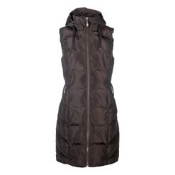 Damska kurtka bez rękawów z kapturem Lauria Garrelli Arezzo. Brązowe kurtki LAURIA GARRELLI, xl, bez wzorów, eleganckie, z kapturem. Za 408.00 zł.