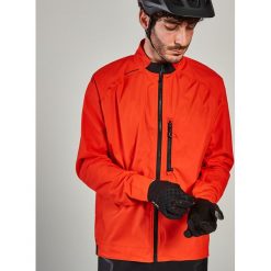 Kurtka rowerowa MTB przeciwdeszczowa Rockrider ST 500. Brązowe kurtki ROCKRIDER, l, bez wzorów, z materiału, bez kaptura, rowerowe. Za 169.99 zł.