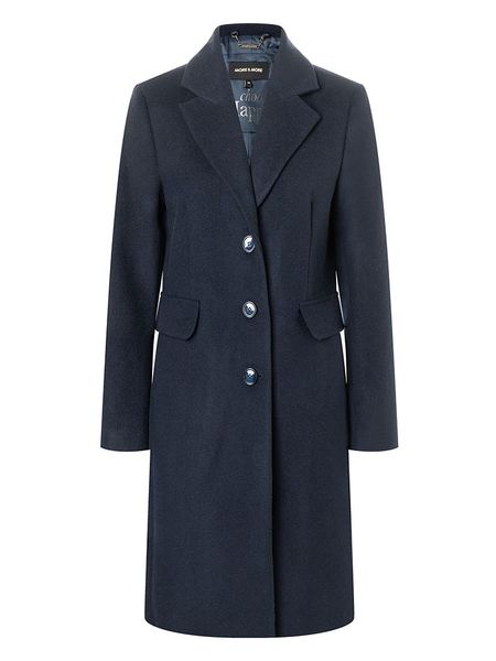 More & More Płaszcz przejściowy w kolorze granatowym rozmiar: 40. Niebieskie płaszcze More & More, bez wzorów, bez kaptura. Za 260.99 zł.