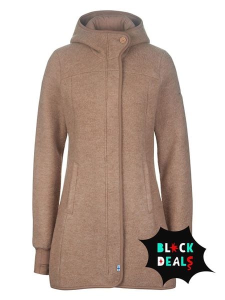 Finside Kurtka polarowa "Kansa" w kolorze jasnobrązowym rozmiar: 44. Brązowe kurtki finside, bez wzorów, z polaru, bez kaptura. Za 375.96 zł.