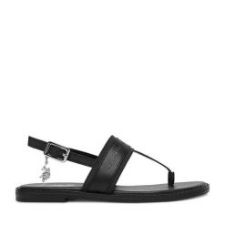 Sandały U.S. Polo Assn. Czarne sandały U.S. Polo Assn., bez wzorów, bez obcasa, na płaskiej podeszwie, bez zapięcia. Za 219.99 zł.
