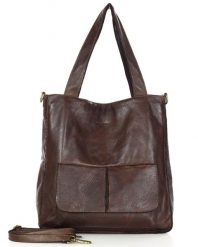 Shopperka skórzana MARCO MAZZINI brązowa caffe v234c. Brązowe torebki klasyczne bez wzorów, ze skóry, vintage, bez dodatków. Za 599.00 zł.