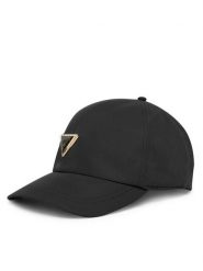 Guess Czapka z daszkiem AW5396 POL01 Czarny. Czarne czapki z daszkiem Guess, z aplikacjami, z materiału. Za 159.99 zł.