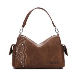 Torebka Desigual. Brązowe torebki klasyczne Desigual, bez wzorów, klasyczne, bez dodatków. Za 259.99 zł.