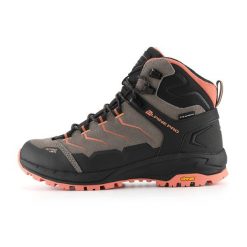 Buty wysokie trekkingowe damskie Alpine Pro Crede Vibram. Szare trekkingi Alpine Pro, bez wzorów, bez zapięcia, wspinaczkowe. W wyprzedaży za 539.00 zł.