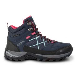 Buty trekkingowe damskie Samaris III. Niebieskie buty trekkingowe Regatta, bez zapięcia. W wyprzedaży za 299.99 zł.