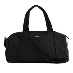 Materiałowa torba sportowa Solier SM05 Shala - czarny. Czarne torby podróżne bez wzorów, z materiału, na ramię, duże. Za 76.99 zł.