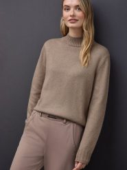 Street One Sweter damski z dzianiny Kobiety brązowy marmurkowy, 38. Brązowe swetry Street One, bez wzorów, z dzianiny, street, bez ramiączek. Za 299.95 zł.
