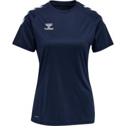 Damska koszulka Hummel hmlCORE XK CORE POLYWOMAN. Niebieskie t-shirty sportowe Hummel, xs, bez wzorów, bez ramiączek, do piłki nożnej. Za 109.50 zł.