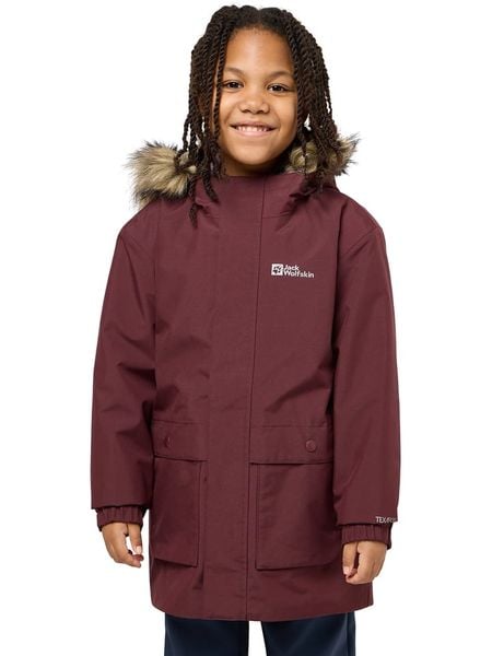 Jack Wolfskin Parka 3w1 "Cosy Bear" w kolorze fioletowym rozmiar: 128. Różowe płaszcze Jack Wolfskin, bez wzorów, z polaru, bez kaptura. Za 480.90 zł.