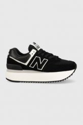 New Balance sneakersy WL574ZAB kolor czarny. Czarne buty sportowe lifestyle New Balance, bez wzorów, z gumy, sportowe, z okrągłym noskiem, bez zapięcia. W wyprzedaży za 344.99 zł.