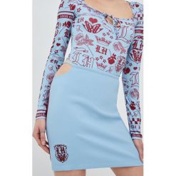 Local Heroes top damski. Niebieskie topy Local Heroes, l, bez wzorów, z tkaniny, bez kołnierzyka, bez ramiączek. W wyprzedaży za 159.99 zł.