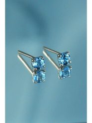 DIAMANTA Złote kolczyki-wkrętki "Single Topazes" z topazem rozmiar: onesize. Niebieskie kolczyki DIAMANTA, z topazem, złote. Za 817.99 zł.