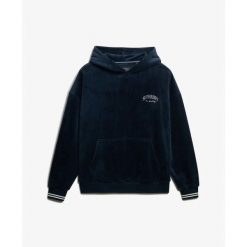 Bluza damska z kapturem Superdry Country Club. Niebieskie bluzy z kapturem Superdry, bez wzorów, z kapturem. Za 348.85 zł.