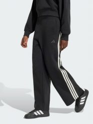 Adidas Spodnie dresowe 3-Stripes KV9868 Czarny Wide Fit. Czarne spodnie dresowe adidas, bez wzorów, z bawełny. Za 299.99 zł.