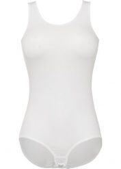 Body bez fiszbinów, z bawełną. Białe body i gorsety bonprix, bez wzorów, z bawełny, bez ramiączek. Za 62.99 zł.