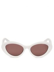 JENNY Okulary przeciwsłoneczne 4WF-014-SS25 Biały. Białe okulary przeciwsłoneczne Jenny, bez wzorów, z tworzywa sztucznego, plastikowe. Za 39.99 zł.