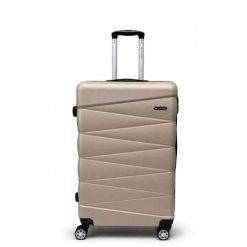 Walizka na kółkach Sapphire ST-2240 złota - średnia M DUO. Niebieskie walizki SAPPHIRE, duże. W wyprzedaży za 119.00 zł.