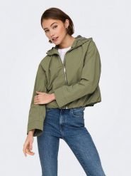 ONLY Kurtka przejściowa w kolorze khaki rozmiar: L. Brązowe kurtki ONLY, l, bez wzorów, bez kaptura. Za 118.84 zł.