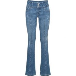Dżinsy BOOTCUT bonprix niebieski "bleached”. Jeansy marki bonprix. Za 139.99 zł.