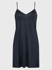 Hanro Koszula nocna Deluxe 1065 Czarny Regular Fit. Czarne koszule nocne Hanro, l, bez wzorów, z wiskozy, bez ramiączek. Za 449.99 zł.