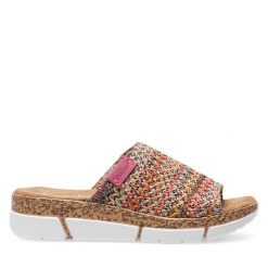 Klapki Rieker. Klapki Rieker, bez wzorów, bez obcasa, bez zapięcia. Za 279.99 zł.