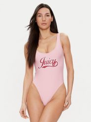 Juicy Couture Strój kąpielowy Retro Devina JCITS223204 Różowy. Czerwone stroje jednoczęściowe Juicy Couture, bez wzorów, z syntetyku, retro. Za 99.99 zł.