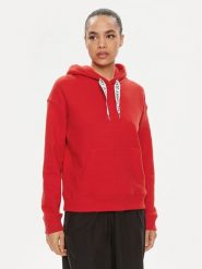 Tommy Jeans Bluza Logo Drawcord DW0DW17794 Czerwony Boxy Fit. Czerwone bluzy Tommy Jeans, l, bez wzorów, z bawełny, bez kaptura. Za 469.99 zł.