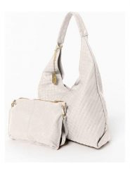 Anna Morellini Skórzany shopper bag "Nicolina" w kolorze kremowym - 41 x 42 x 11 cm rozmiar: onesize. Brązowe shopper bag Anna Morellini, bez wzorów, z materiału, na ramię, bez dodatków. Za 339.99 zł.