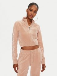 Juicy Couture Bluza Tasha JCWCT24305 Beżowy Slim Fit. Brązowe bluzy Juicy Couture, xs, bez wzorów, z syntetyku, bez kaptura. Za 109.99 zł.