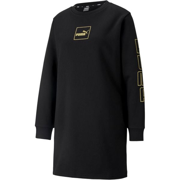 Bluza damska długa sportowa Puma Holiday. Czarne bluzy bez kaptura Puma, s, bez wzorów, z bawełny, bez kaptura. Za 128.00 zł.