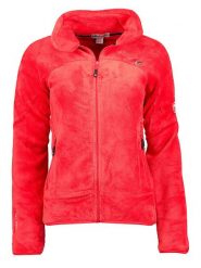 Geographical Norway Kurtka polarowa "Upaline" w kolorze czerwonym rozmiar: S. Czerwone kurtki Geographical Norway, s, bez wzorów, z polaru, bez kaptura. Za 109.26 zł.