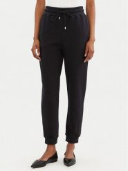 PINKO Spodnie dresowe 100371 A2BZ Czarny Regular Fit. Czarne spodnie dresowe Pinko, bez wzorów, z bawełny. Za 479.99 zł.