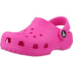 Sandały CROCS CLASSIC CLOG T Rose. Czerwone sandały Crocs, bez wzorów, z syntetyku, bez obcasa, bez zapięcia. Za 196.99 zł.