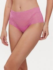 Chantelle Figi klasyczne z wysokim stanem Soft Stretch C11G80 Różowy. Czerwone figi Chantelle, bez wzorów, z syntetyku, z podwyższonym stanem. Za 59.99 zł.