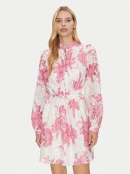 Guess Sukienka koktajlowa W5GK07 WH4K2 Biały Regular Fit. Białe sukienki Guess, xs, z aplikacjami, z syntetyku, wizytowe, bez kołnierzyka, bez ramiączek. Za 369.99 zł.