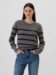 GAP Sweter w kolorze antracytowym rozmiar: XXS. Czarne swetry GAP, xxs, bez wzorów, z bawełny, bez ramiączek. Za 65.85 zł.