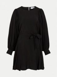 Vila Sukienka koktajlowa Guaca 14102571 Czarny Regular Fit. Czarne sukienki Vila, bez wzorów, z wiskozy, wizytowe, bez kołnierzyka, bez ramiączek. Za 139.99 zł.