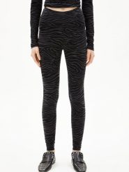 ARMEDANGELS Legginsy - Faribaa Zebraraa Kobiety Bawełna czarny|szary, XS. Czarne legginsy ARMEDANGELS, bez wzorów, z bawełny, sportowe. Za 119.95 zł.