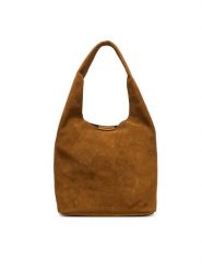 Calvin Klein Torebka Slouchy Suede Leather Medium Bag LV04F3597G Brązowy. Brązowe shopper bag Calvin Klein, bez wzorów, ze skóry, bez dodatków. Za 1,099.00 zł.