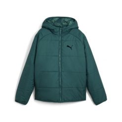 Młodzieżowa dwustronna kurtka ocieplana PUMA Cold Green. Zielona kurtki do biegania Puma, m, bez wzorów, bez kaptura, do biegania. Za 262.99 zł.
