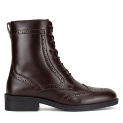 Botki Gino Rossi. Brązowe botki Gino Rossi, bez wzorów, bez obcasa, na płaskiej podeszwie, bez zapięcia. Za 279.99 zł.
