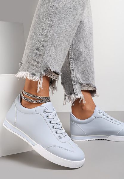 Niebieskie Sneakersy Turning Away. Niebieskie buty sportowe lifestyle Renee, bez wzorów, sportowe, bez zapięcia. Za 69.99 zł.