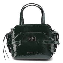 Zielony Elegancki Kuferek Damski Hispanitas. Zielone torebki klasyczne Hispanitas, bez wzorów, ze skóry ekologicznej, eleganckie, na ramię, bez dodatków. Za 449.00 zł.