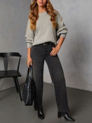 LA Angels Sweter w kolorze szarym rozmiar: M. Szare swetry LA Angels, m, bez wzorów, bez ramiączek. Za 218.05 zł.