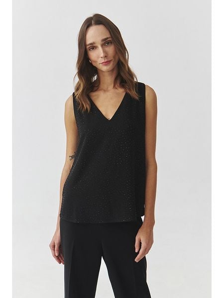 TATUUM Bluzka w kolorze czarnym rozmiar: 38. Czarne bluzki Tatuum, bez wzorów, bez kołnierzyka, bez ramiączek. Za 100.95 zł.