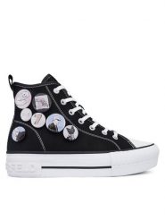 KARL LAGERFELD Trampki KL60459 Czarny. Czarne trampki KARL LAGERFELD, bez wzorów, z materiału, bez zapięcia. Za 704.99 zł.