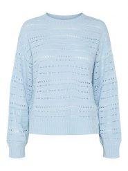 Pieces Sweter "Molly" w kolorze błękitnym rozmiar: L. Niebieskie swetry Pieces, l, bez wzorów, bez ramiączek. Za 88.23 zł.